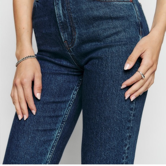 Reformation Liza Ultra High Rise Straight Jean - Picture 5 of 6